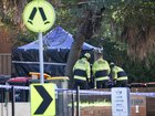Police at the scene in Auburn when the body of the infant was found on August 31.