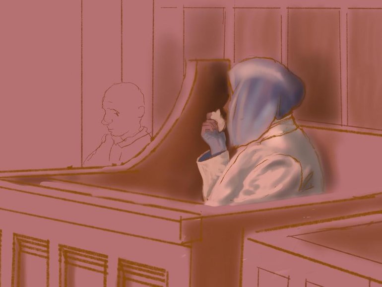 Nirmeen Noufl wept as Justice Hamill outlined her life of extreme violence and abuse. (Rocco Fazzari/AAP PHOTOS)