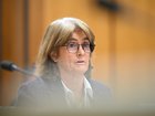 Reserve Bank of Australia Governor Michele Bullock speaks during a parliamentary committee hearing on the RBA's 2025 annual report at Parliament House in Canberra, Friday, September 18, 2026. (AAP Image/Lukas Coch) NO ARCHIVING