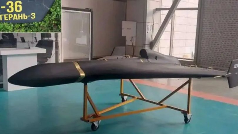 A jet-powered Shahed missile.