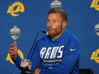 Los Angeles Rams head coach Sean McVay hopes his team will never have to come to Australia again. (AP PHOTO)