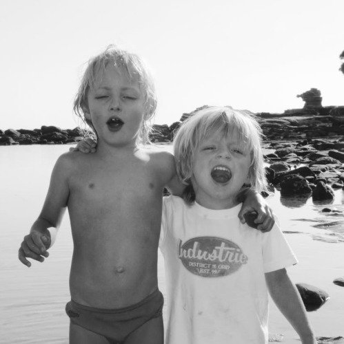 Jack and Charlie Waugh as children.