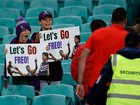 Young Freo fans at the SCG pre-game.