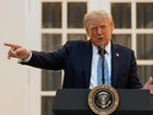 President Donald Trump says he wants three "fake news" outlets barred from the White House. (AP PHOTO)