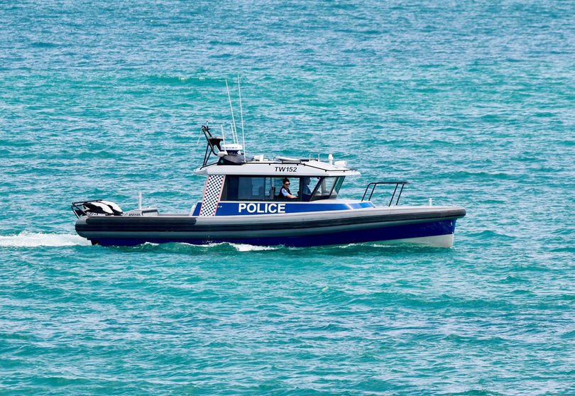 Police patrol Sorrento Beach.