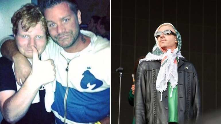 Jethro Sheeran (L) has spoken out after cousin Ed dropped Macklemore from his tour.