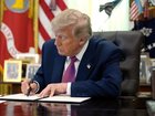 The US sanctions against Russia, signed into law by Donald Trump, have been in the works for a year. (AP PHOTO)