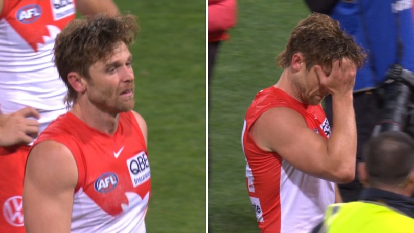 Dane Rampe was in tears after the final siren. 