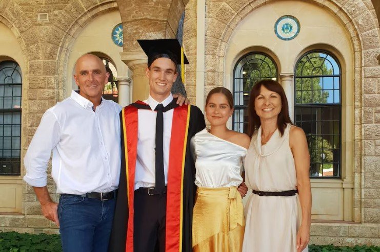 Greg O'Neill with his family.