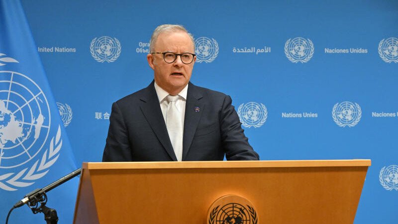 Anthony Albanese fires back at ‘fraud’ question in New York.