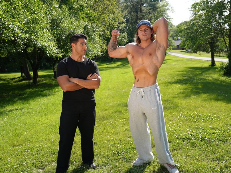 Marc Fennell and social media star Alex Eubank.