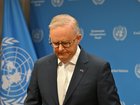 Australia’s Prime Minister Anthony Albanese addresses journalists at a press conference ahead of the United Nations General Assembly in New York.