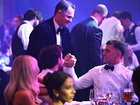 Nick Daicos talks to Patrick Dangerfield.