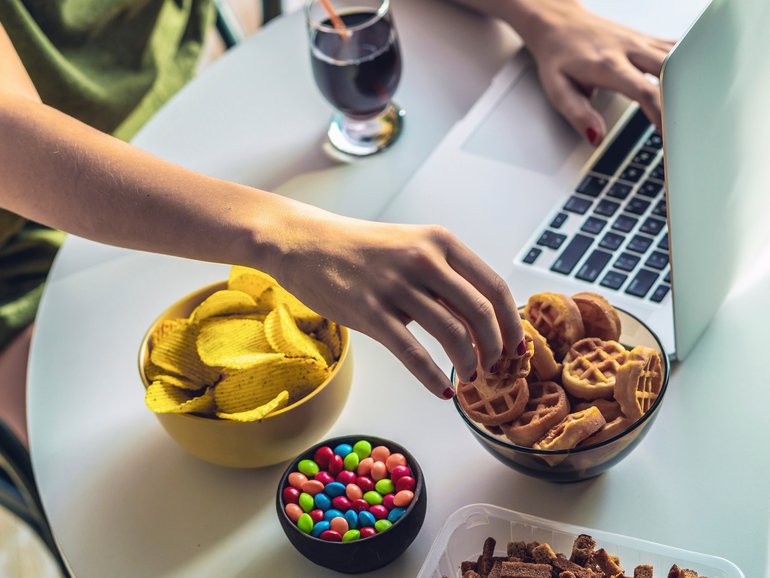 Chronic stress can fuel cravings for sugary and salty foods.