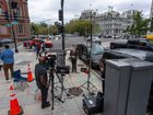 Journalist Vaughn Hillyard, White House correspondent for MS NOW, reports across the street from the White House in Washington DC.