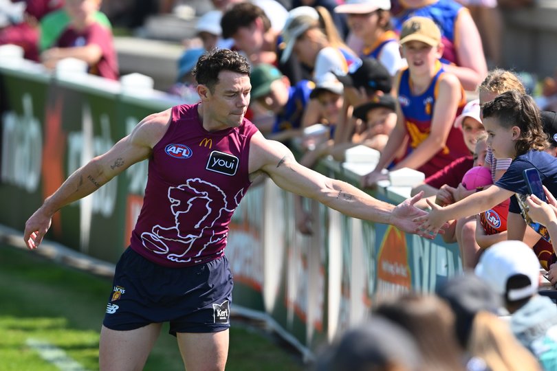 IPSWICH, AUSTRALIA - SEPTEMBER 22: Lachie Neale of the Lions during a Brisbane Lions AFL training session at Brighton Homes Arena on September 22, 2026 in Ipswich, Australia. (Photo by Matt Roberts/Getty Images)