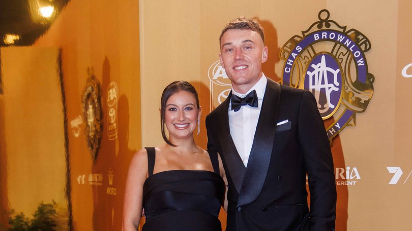 MELBOURNE, AUSTRALIA- NewsWire Photos, SEPTEMBER, 21 . Patrick Cripps, Monique Cripps (wife)Red Carpet arrivals at the 2026 Brownlow Medal count at Crown Palladium. NewsWire / David Geraghty