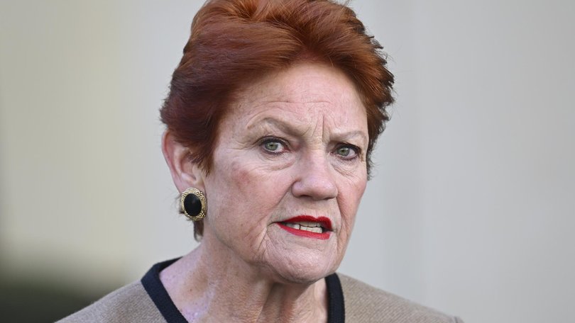 Pauline Hanson lashed Nine News over an interview with the leader of the racist Ku Klux Klan. Picture: NewsWire / Martin Ollman