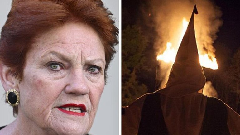 Pauline Hanson erupts over ‘disgusting’ KKK interview on Nine.