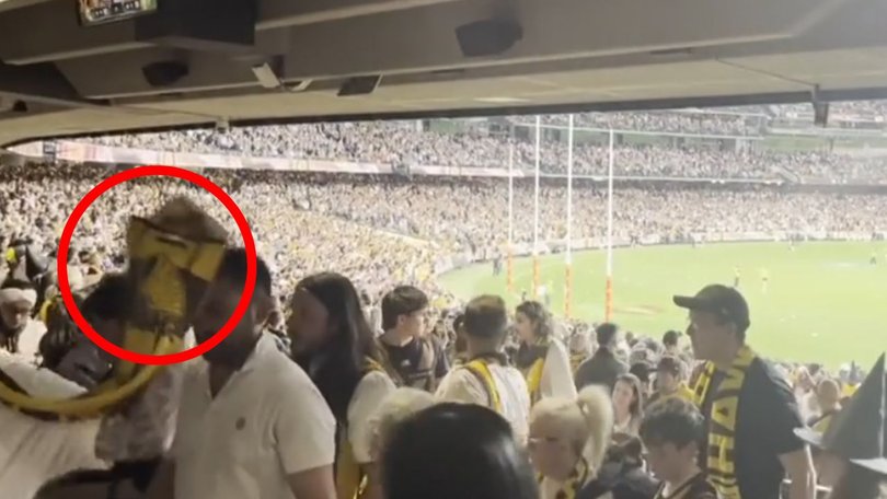 The AFL has identified the fan who threw nachos at a young family.