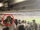 The AFL has identified the fan who threw nachos at a young family.