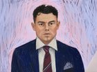Lachie Neale court sketch from the tribunal.