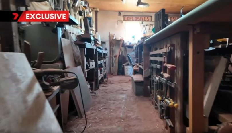 The woodworking shed he loved.