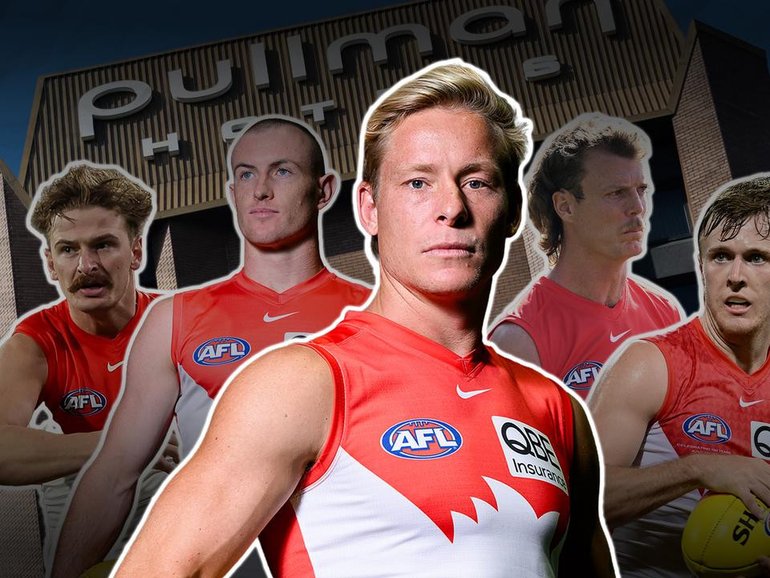 Riley Bice, Chad Warner, Isaac Heeney, Nick Blakey and James Jordon are expected back at the Swans. (Susie Dodds/AAP PHOTOS)