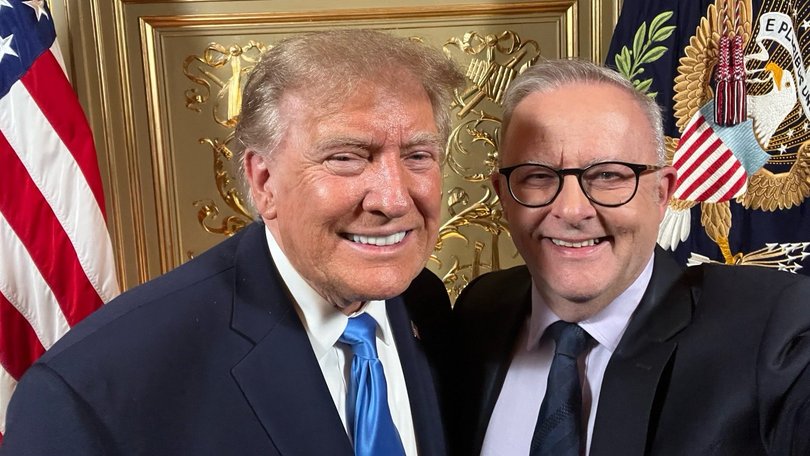 Anthony Albanese snapped a selfie with Donald Trump at a UN General Assembly reception.