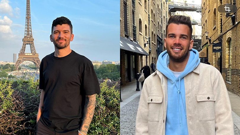 A police officer is standing trial accused of murdering Luke Davies, 29, and Jesse Baird, 26. (HANDOUT/DC5)