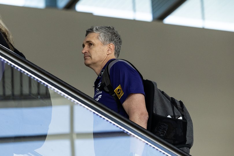 Fremantle Docker depart Perth for the Grand Final. Justin Longmuir