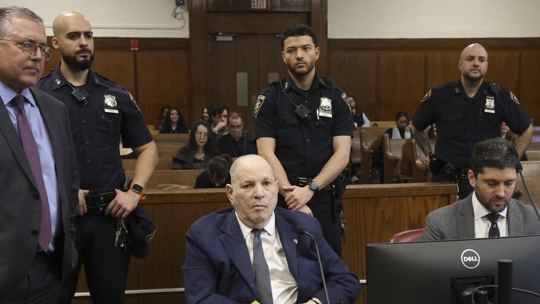FILE — Harvey Weinstein, the former Hollywood mogul, appears for a hearing in State Supreme Court in Manhattan, on Thursday, March 19, 2026. Weinstein,  whose downfall fueled the #MeToo movement, was sentenced on Wednesday, Sept. 23, to 15 years in prison for a felony sex crime, bringing an end to his criminal case in New York. (Jefferson Siegel/The New York Times)