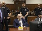 FILE — Harvey Weinstein, the former Hollywood mogul, appears for a hearing in State Supreme Court in Manhattan, on Thursday, March 19, 2026. Weinstein,  whose downfall fueled the #MeToo movement, was sentenced on Wednesday, Sept. 23, to 15 years in prison for a felony sex crime, bringing an end to his criminal case in New York. (Jefferson Siegel/The New York Times)