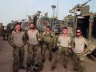 SAS team Bravo 3 at Patrol Base Buman, Afghanistan, in 2010. Andy White is second from left. 