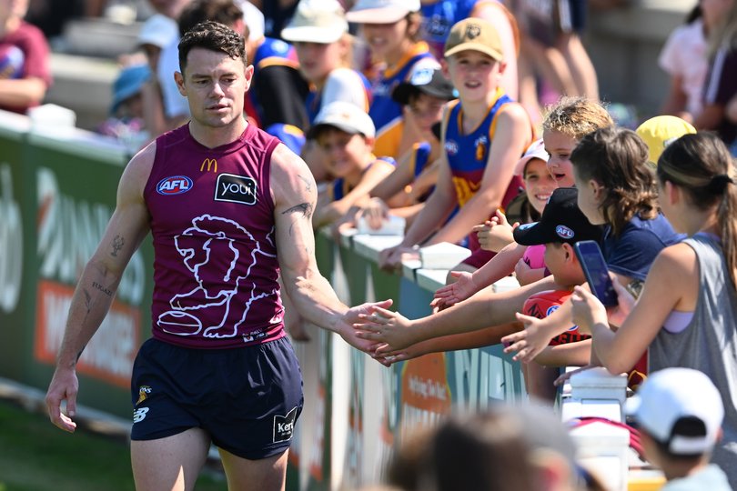 Lachie Neale of the Lions during a Brisbane Lions AFL training session.