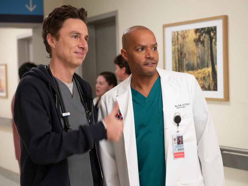 Scrubs stars Zach Braff and Donald Faison.