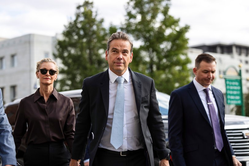 FILE — Lachlan Murdoch arrives for a probate court hearing in Reno, Nev., Sept. 16, 2024.  (Emily Najera/The New York Times)