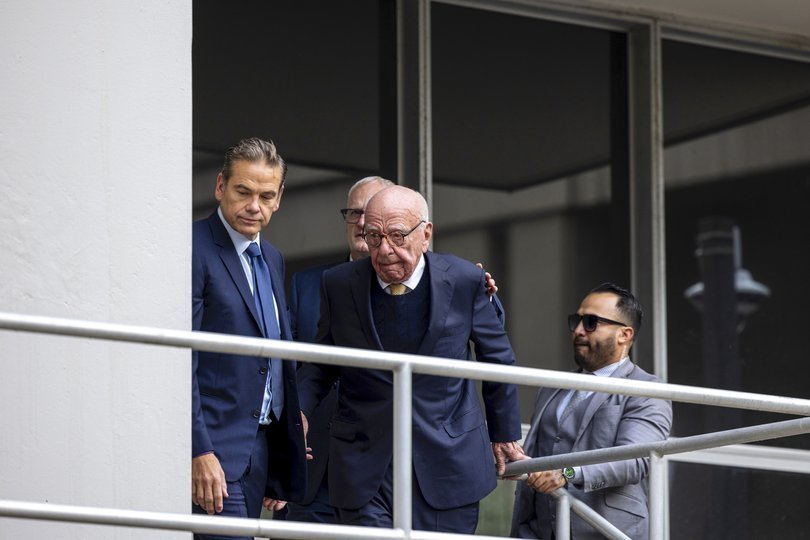 Rupert Murdoch arrives for the second day of probate court hearings in Reno, Nev., Sept. 17, 2024 (Emily Najera/The New York Times)