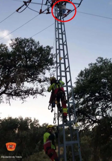 A girl is in serious condition in hospital after climbing a pylon in Spain and being electrocuted.