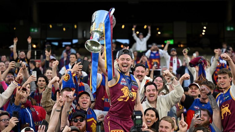 LachieNeale's soap opera of a year with the Lions started brilliantly with his grand final triumph. (James Ross/AAP PHOTOS)