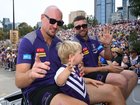 Brennan Cox, son Arlo, and Luke Ryan.