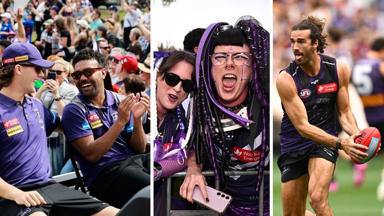 Scenes from Freo's Friday in Melbourne.