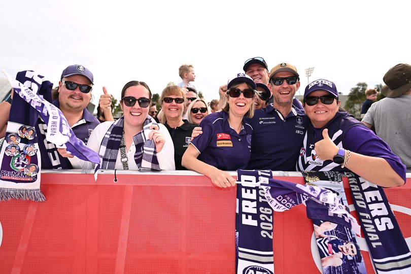 Freo fans at the grand final parade.