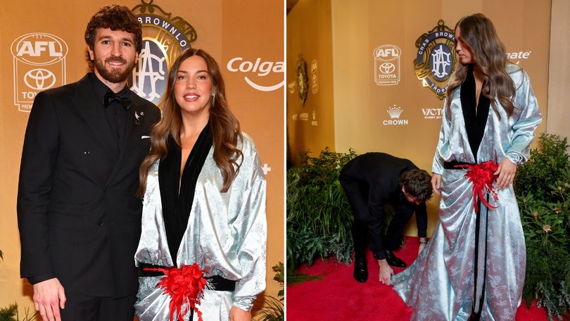 Marcus and Neila Bontempelli together at the Brownlow Medal on Monday night.