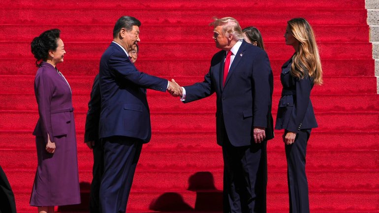 President Donald Trump says a meeting with President Xi Jinping produced great strides. (AP PHOTO)
