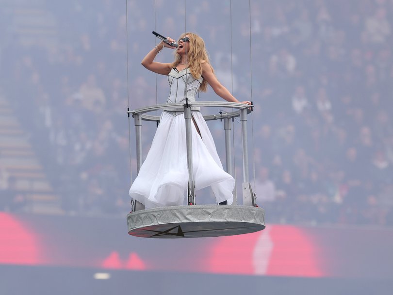 Kylie Minogue performs.