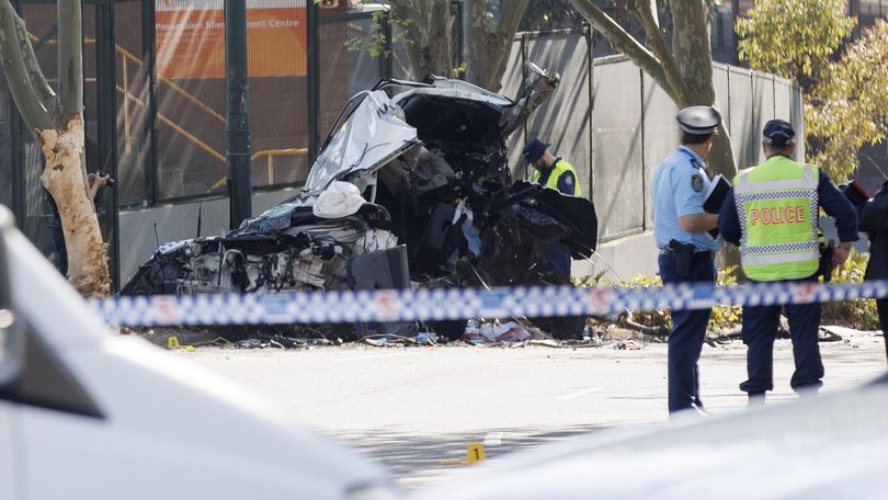 The vehicle was destroyed in the crash. Picture: NewsWire / Nikki Short