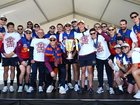 Levi Ashcroft was absent on stage as the Lions were presented to the fans.