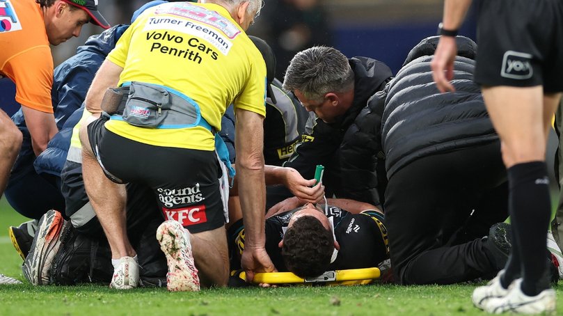 Nathan Cleary was given the green whistle as he was carried off the ground.