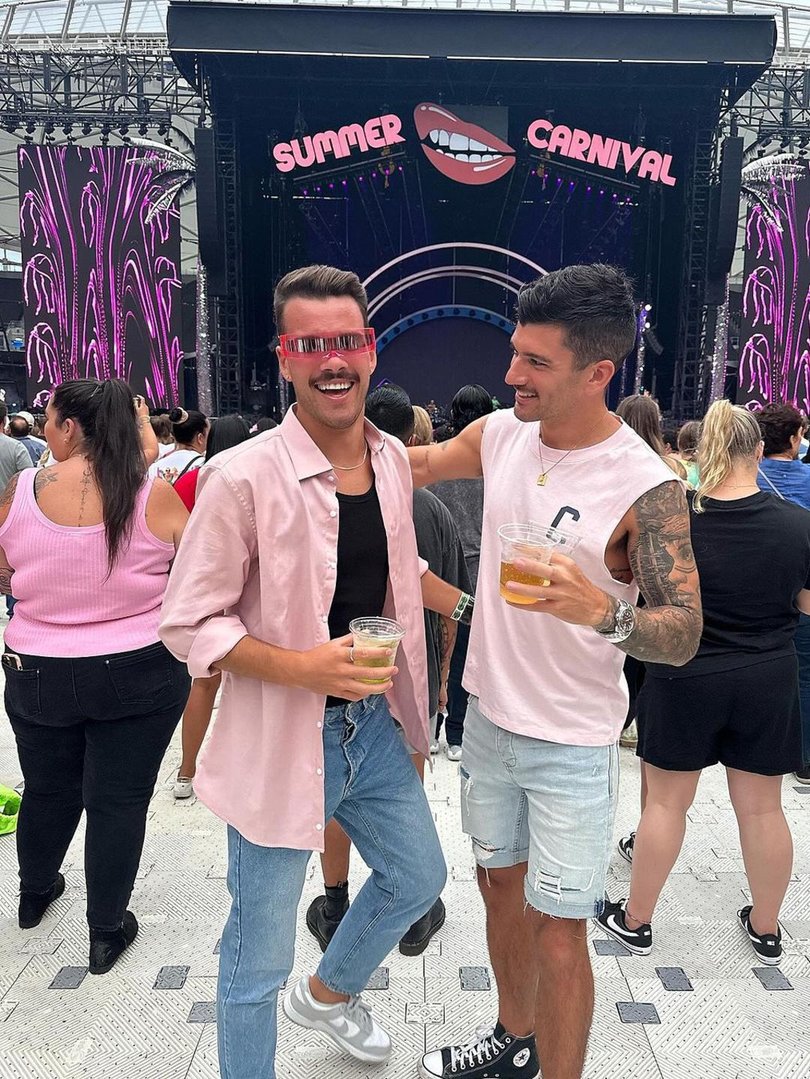 Mr Baird (left) met Mr Davies (right) on New Year’s Eve 2023. Picture Instagram